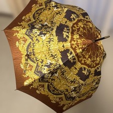 Fendi Long Umbrella Vintage 90cm Manual Open 8 Rib Handheld Rare Classic