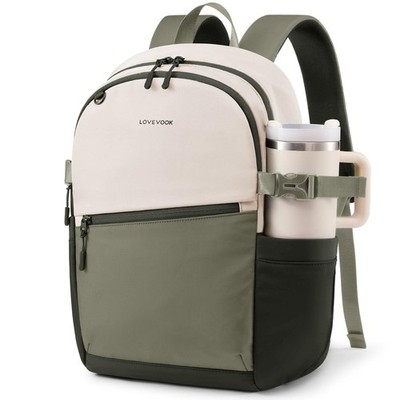 Everyday Backpack for Women, Chic Versatile Backpack with Water Bottle Pocket...
