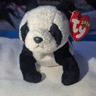 Ty Beanie Babies Panda Mini Plush Stuffed Animal Retired 2000 Black White — photo 2