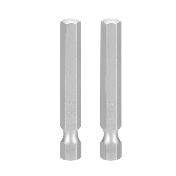 "2 StüCk 1/4\" Sae Sechskant-Schraubendreher-Bohrer 50Mm LäNge Magnet-Bits Grau"-image