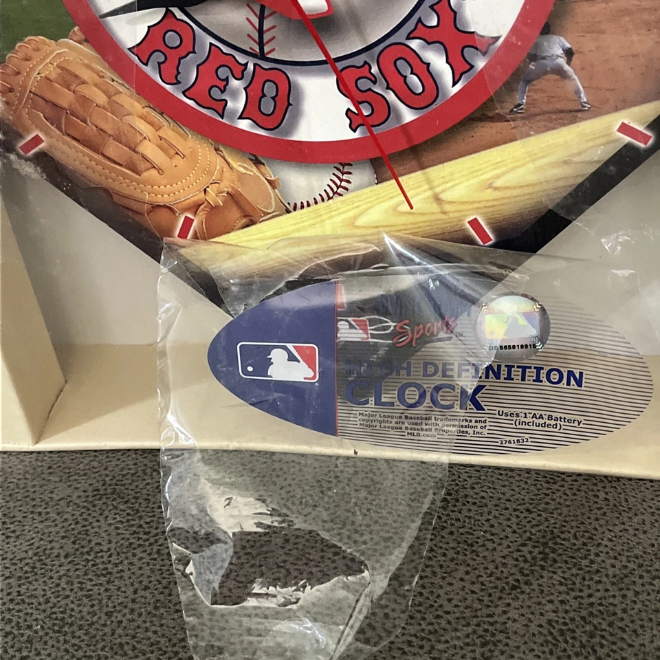 Win Craft Sports Boston Red Sox Wall Clock Baseball In Base Shape NIB 2008 - Image 3 of 4