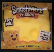 VIRAL JUMBO SQUISHY Cheese Smush Mart Crazy Fun Sensory Fidget New