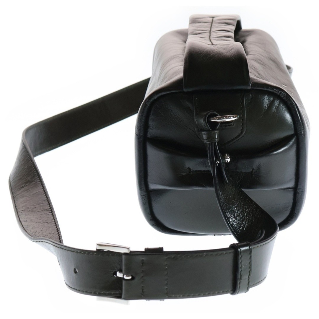 PRADA Nappa Leather 2-way Bag Shoulder Handbag Khaki Green 2VH188 Silver Used 5d thumbnail 3