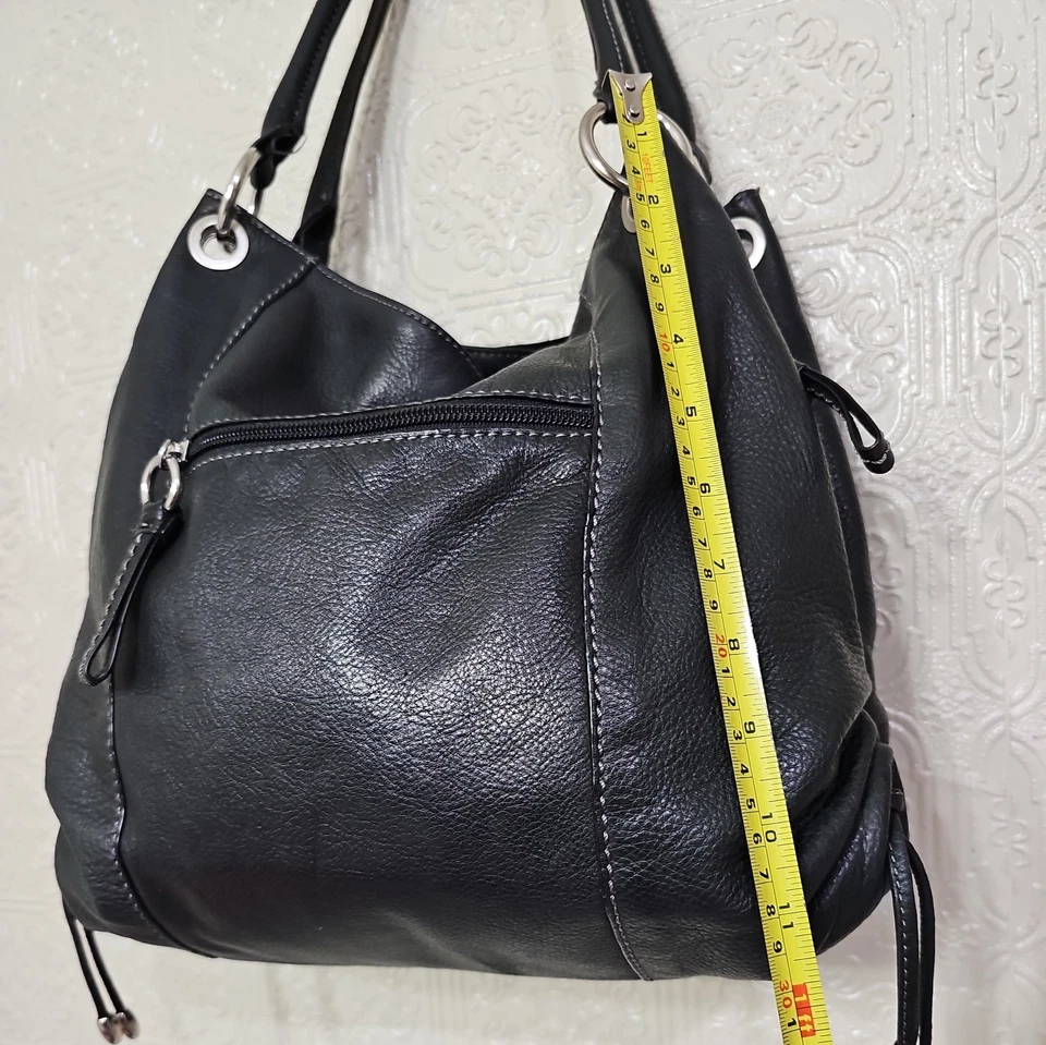 Gianni Bernini Black Leather Satchel Bag, Genuine Leather, excellent condition! - Image 4 of 4