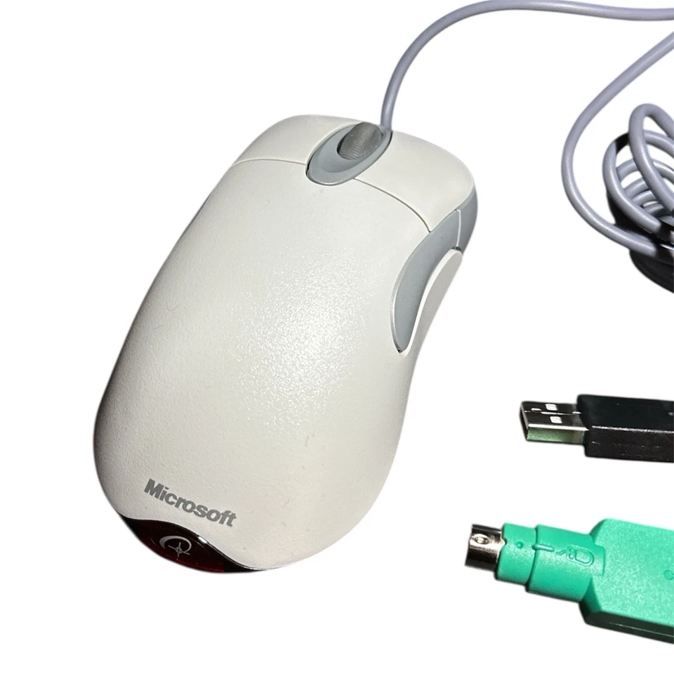 Microsoft IntelliMouse 1.1A Optical Wheel USB & PS2 Compatible Mouse - Working - Image 2 of 4
