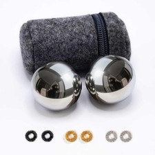 1.5-inch Stainless Steel Chiming Baoding Balls Chinese Health Balls for Hand
