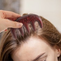 HaarmassagegeräT Kamm Aus Naturholz Mit Breiten ZäHnen HaarmassagebüRste