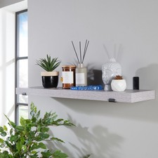 Jackson 3.8cm Chunky Shelf Kit, Sit-On Brackets, Rustic Wood-Effect Foil Finish