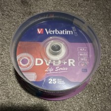 Verbatim Life Series Color DVD R 25 Pack 4.7GB 16x Blank Discs