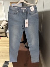 Calvin Klein Jeans Girls' 12 Mid Rise Skinny Adjustable Waist Light Wash NWT