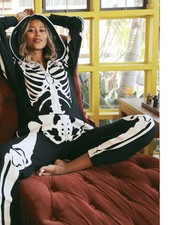 Tipsy Elves Skeleton Jumpsuit S Small Costume Spooky Halloween Unisex
