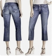 Citizens Of Humanity Kelly 063 Low Rise Cropped Stretch Blue Jeans Women  s 28