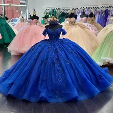 Quinceanera Dresses Beading Lace Off-Shoulder Birthday Party Vestidos De 15 Anos