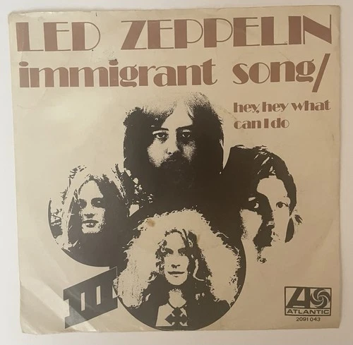 Led Zeppelin Immigrate Song 7” 45 Netherlands Press