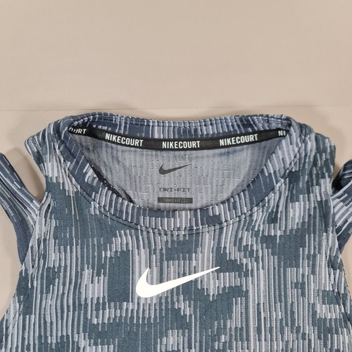 Nike Womens Tennis Dress Blue Medium Court Slam Dri-Fit FQ2490 437 - Picture 3 of 11