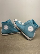 Converse All Star High Top Sneakers Teal Blue Side Zip Youth US 5 EUR 37.5