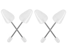 2Pairs Transparent Plastic Professional Practical Shoe Tree Stretcher Shaper ...