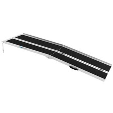 84" Aluminum Folding Wheelchair Ramp Handicap Scooter Ramp Non-Skid 800LBS