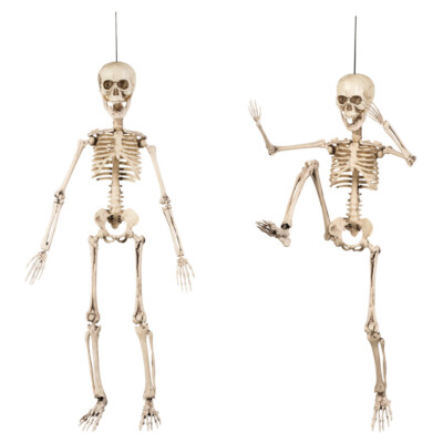 HALLOWEEN DEKO SKELETT FIGUR Sensenmann Knochenmann Gerippe Grusel Horror Party
