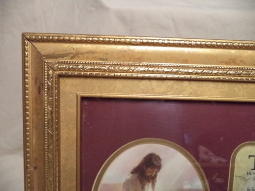 Framed "The Lord Is My Shepherd" Picture With Music Box "What A Friend" - Picture 2 of 3