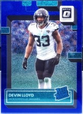 Devin Lloyd RC Jaguars 2022 Donruss Optic Blue Glitter Sparkle Ultra Rare SSP 🔥
