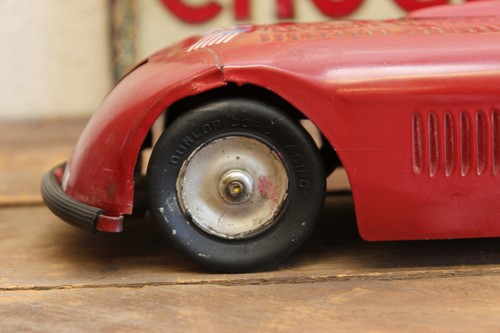 Vtg Antique Kingsbury Sunbeam Wind Up Pressed Steel Toy Racer Car 1920s - Picture 9 of 15