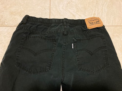 Levi’s Pull On Jogger Pants Youth L 14 Black Cotton EUC - Picture 3 of 3
