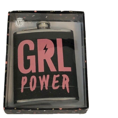 Stainless Steel Hipflask 7floz Girl Power Boxed Gift Bar New Wild Eye Designs