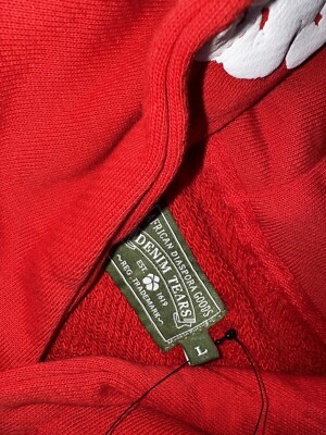 Denim Tears Hoodie (red) size large brand new fast shipping