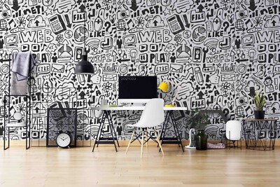 3D Computer Moneybag Globe Patterns Wallpaper Wall Murals Removable Wallpaper