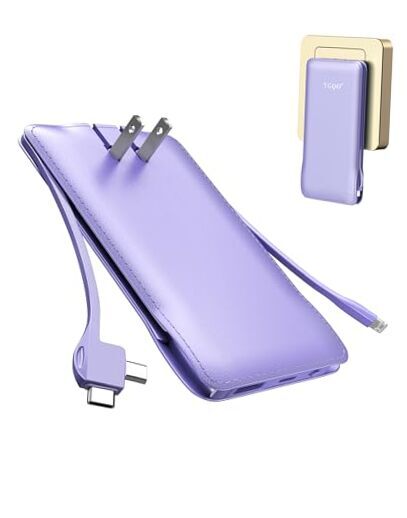 10000mAh Portable Charger Power Bank, Ultra Compact Portable Cell Purple