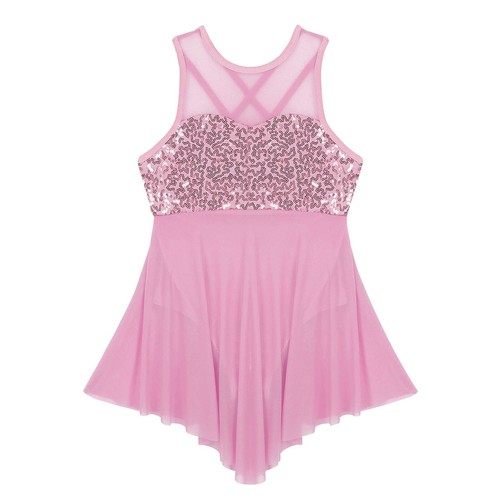 Niñas Baile Leotardo Vestido Sin mangas Lentejuelas Chaleco Suelo Niños Faldas Irregulares - Imagen 47 de 94