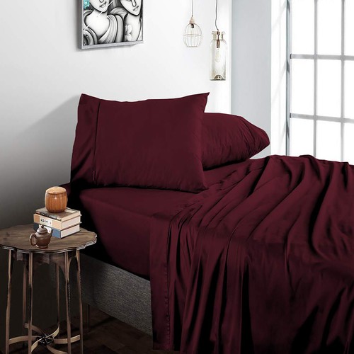 Ultimate Egyptian Cotton 1000TC 4 PCs Sheet Set Select AU Size Multi Colors - Foto 36 di 315