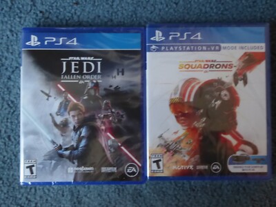 Star Wars: Jedi Fallen Order & Squadrons; NEW FACTORY SEALED, 2 PS4 games + FrSh