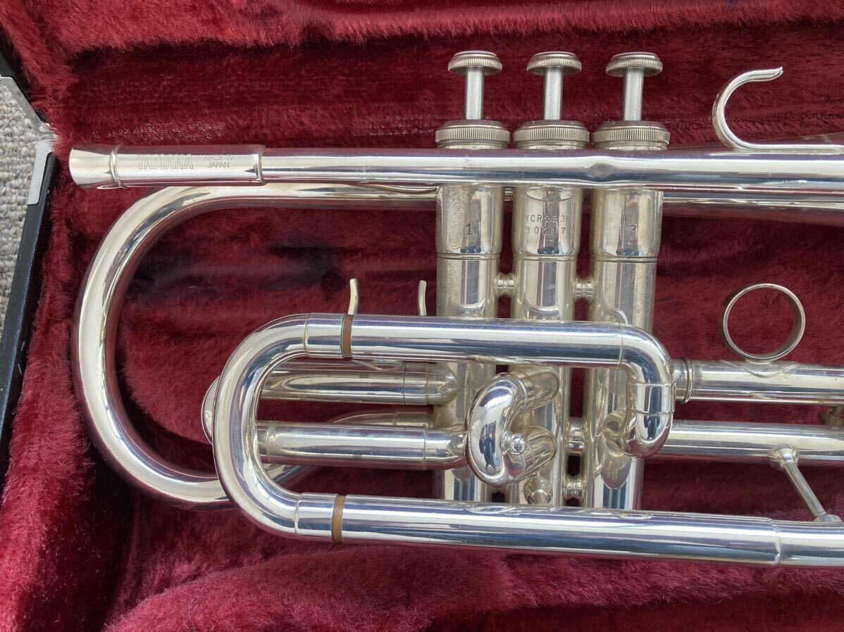 YAMAHAコルネット　YCR3330S YAMAHA YCR-3330S Silver Cornet Musical instrument Hard Case