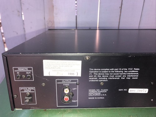 Harman Kardon FL8400 CD 5 Disc Carousel Changer ERROR SIGN On Lcd . For Parts - Picture 10 of 11
