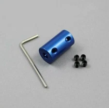 Aluminum Rigid Shaft Coupler Coupling Motor Connector 4/5/6/6.35/7/8mm Blue