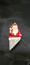 Department 56 Snow VILLAGE 1990 “DOWN THE CHIMNEY HE GOES” #51586 RETIRED
