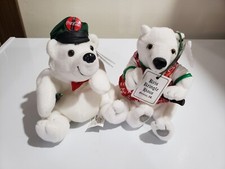 Coca-Cola Collectible Bean Bag Plush Polar Bear 1997 0140 1999 0267 NWT 6"
