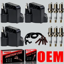 Brand 3X OEM Ignition Coil & Iridium Spark Plugs & Wire Set For Buick Chevy DR39