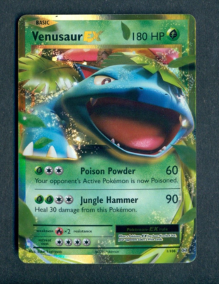 2016 Pokemon XY Evolutions #1/108 Venusaur EX Rare Holo EX NM-Mint