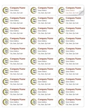 Personalized Return/Mailing Address Printed labels in 1" x 2.625" Free Shipping