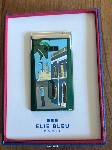 Elie Bleu Limited Edition Green Carousel J-15 Torch Lighter, EBJ1579, New In Box - Picture 4 of 6
