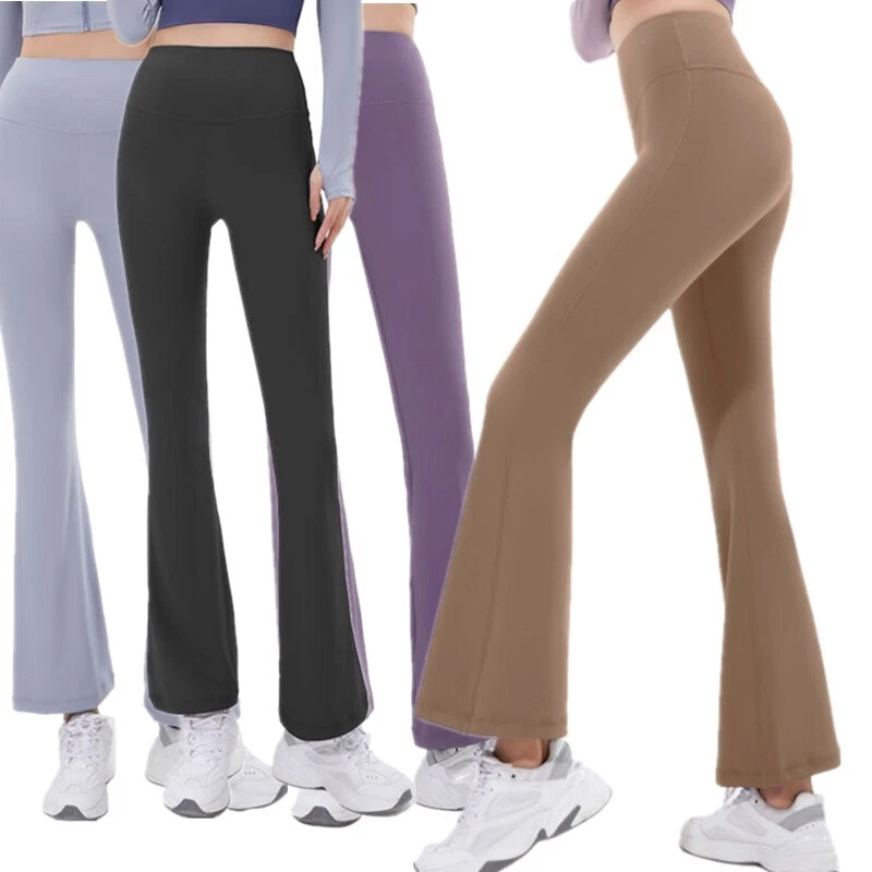 Yoga pants with flare cheap bottom
