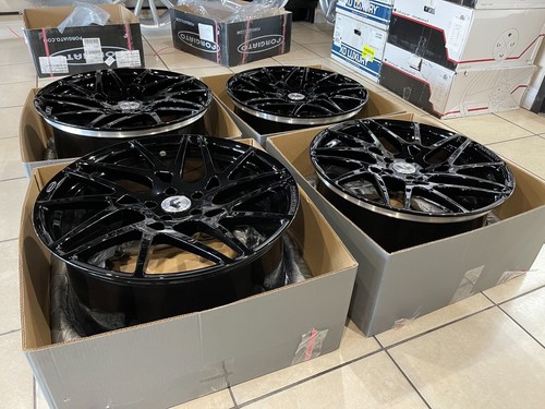 22" FORGIATO TWISTED MAGLIA-M GLOSS BLACK BMW 09-15 7 SERIES & 12-19 6 SERIES - Picture 5 of 9