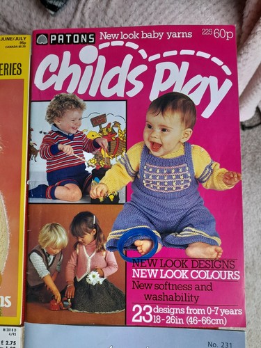 4 Vintage Kinder Strickmuster Zeitschriften Stitchcraft Patons Burda Wendy - Bild 3 von 5