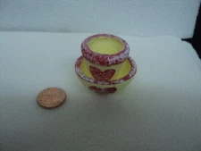 DOLLHOUSE PLANTERS - 2-PC. COUNTRY RED HEART