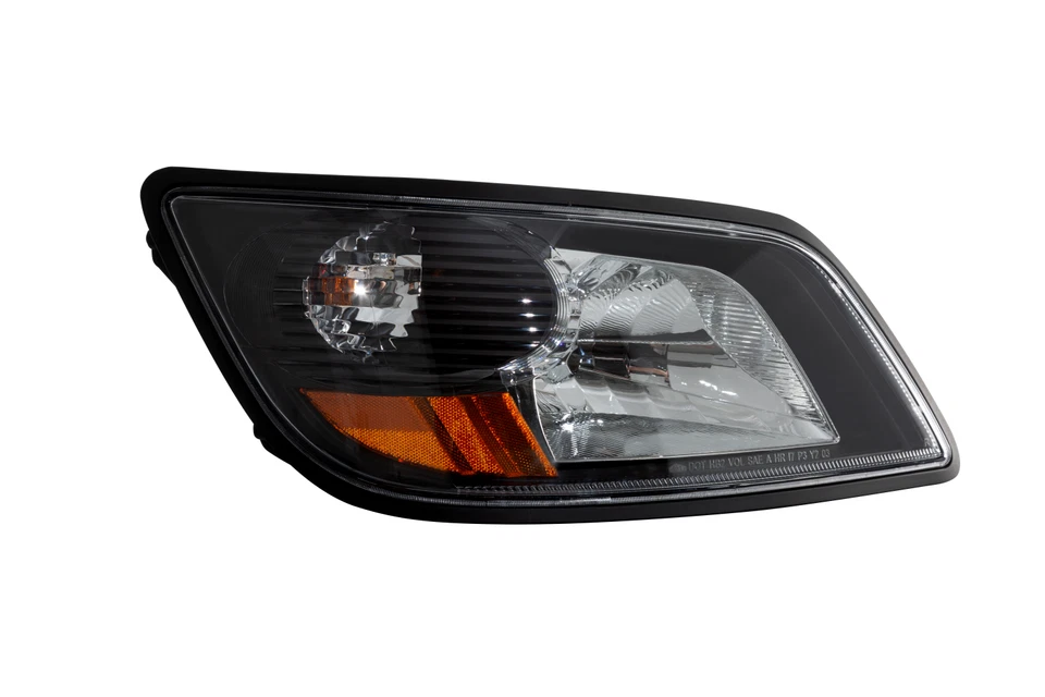 Par de conjuntos de faros negros aptos para Hino 2006-2019 de alta resistencia con bombillas 12 V Foto 3 de 4