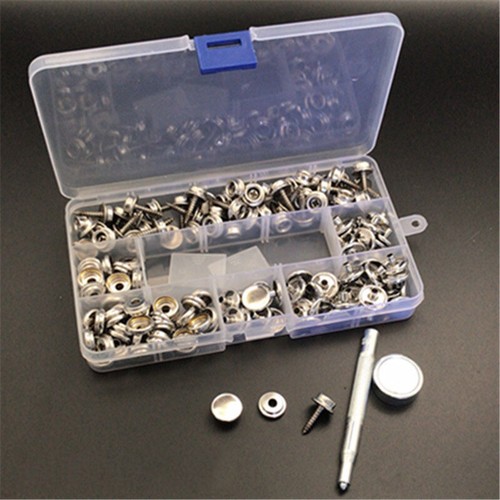 153PCS 3/8'' 15mm Boat Sewing Button Cover Fittings Snap Fastener Screw Tool Kit - Picture 11 of 14