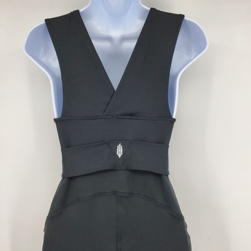 Free People Movement sportlicher Damen-Overall schwarz Einteiler Taille zum Binden Small - Bild 5 von 11